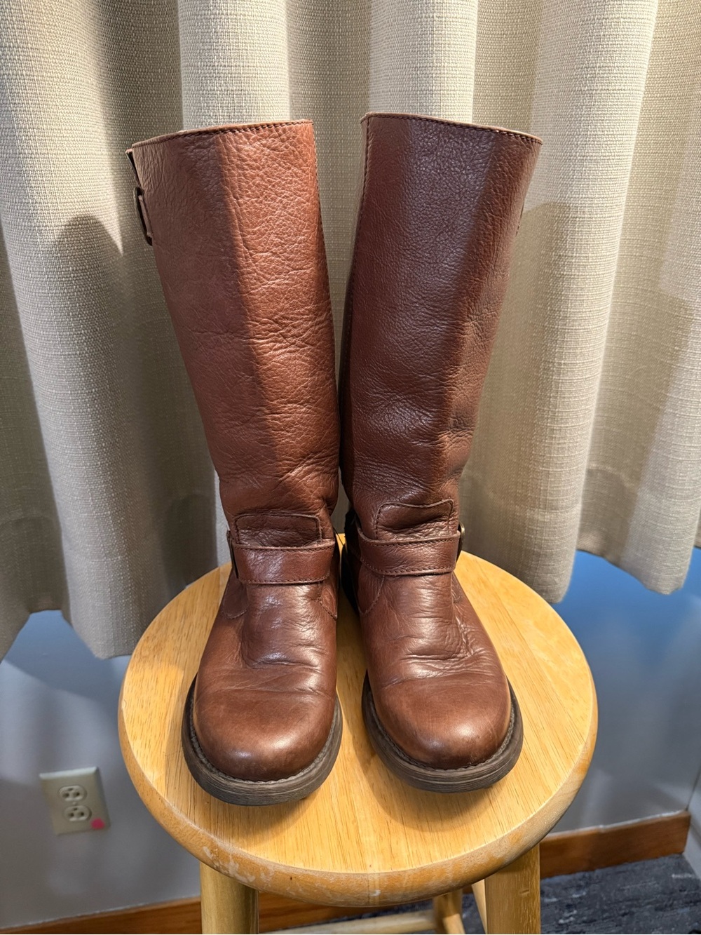 Steve Madden Tall Brown Leather Riding Boots